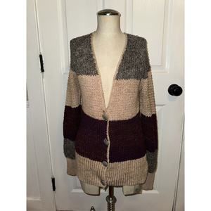 Free People Lake Tahoe Colorblock Cardigan Sweater XS Button Up NWOT